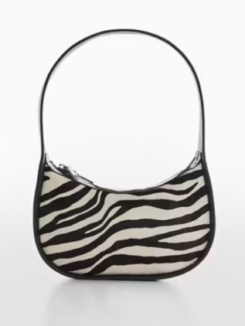 MANGO ZEBRA PRINT LEATHER BAG